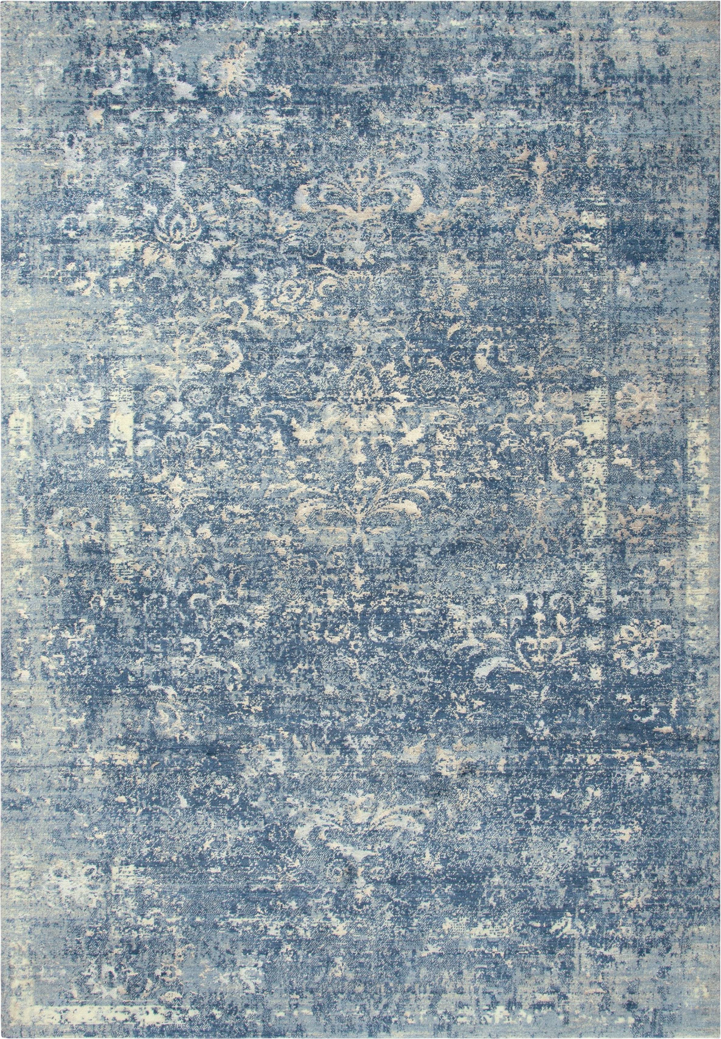 Fleur de lis rugs Alora Decor Essential Collection Abstract Blue 96x120"