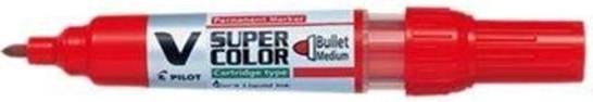 Pilot V-Super Color Rund Märkpenna - Röd