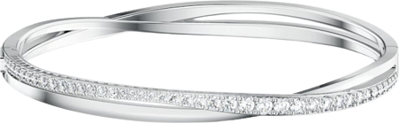 Twist Bangle - Silver/Transparent