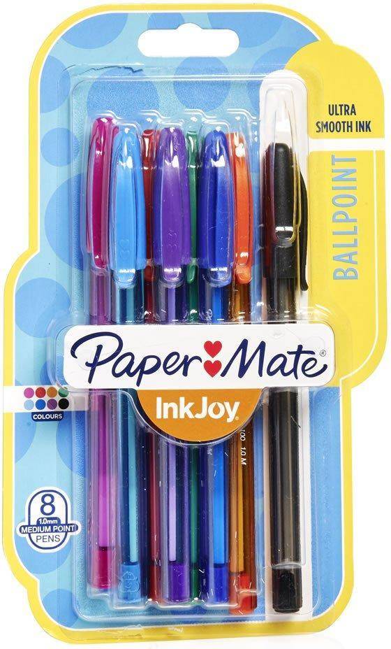 Maté maté Paper Mate InkJoy Ballpoint Pens Assorted Colours 8 Pack