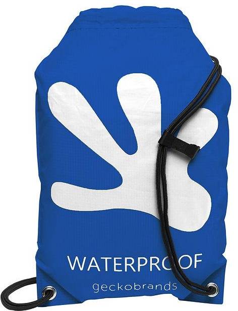 Drawstring Waterproof Backpack - Royal Blue/White