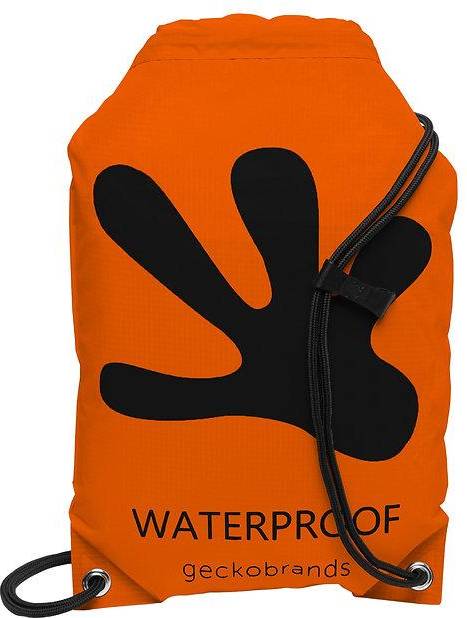 Drawstring Waterproof Backpack - Orange/Black