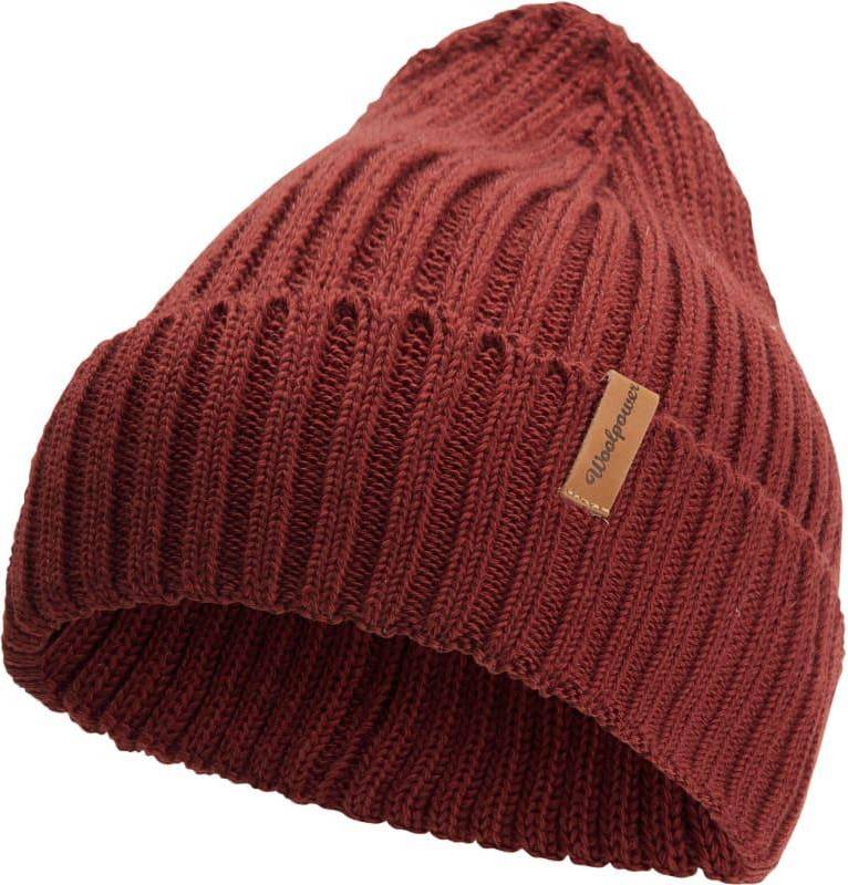 Rib Beanie - Rust Red