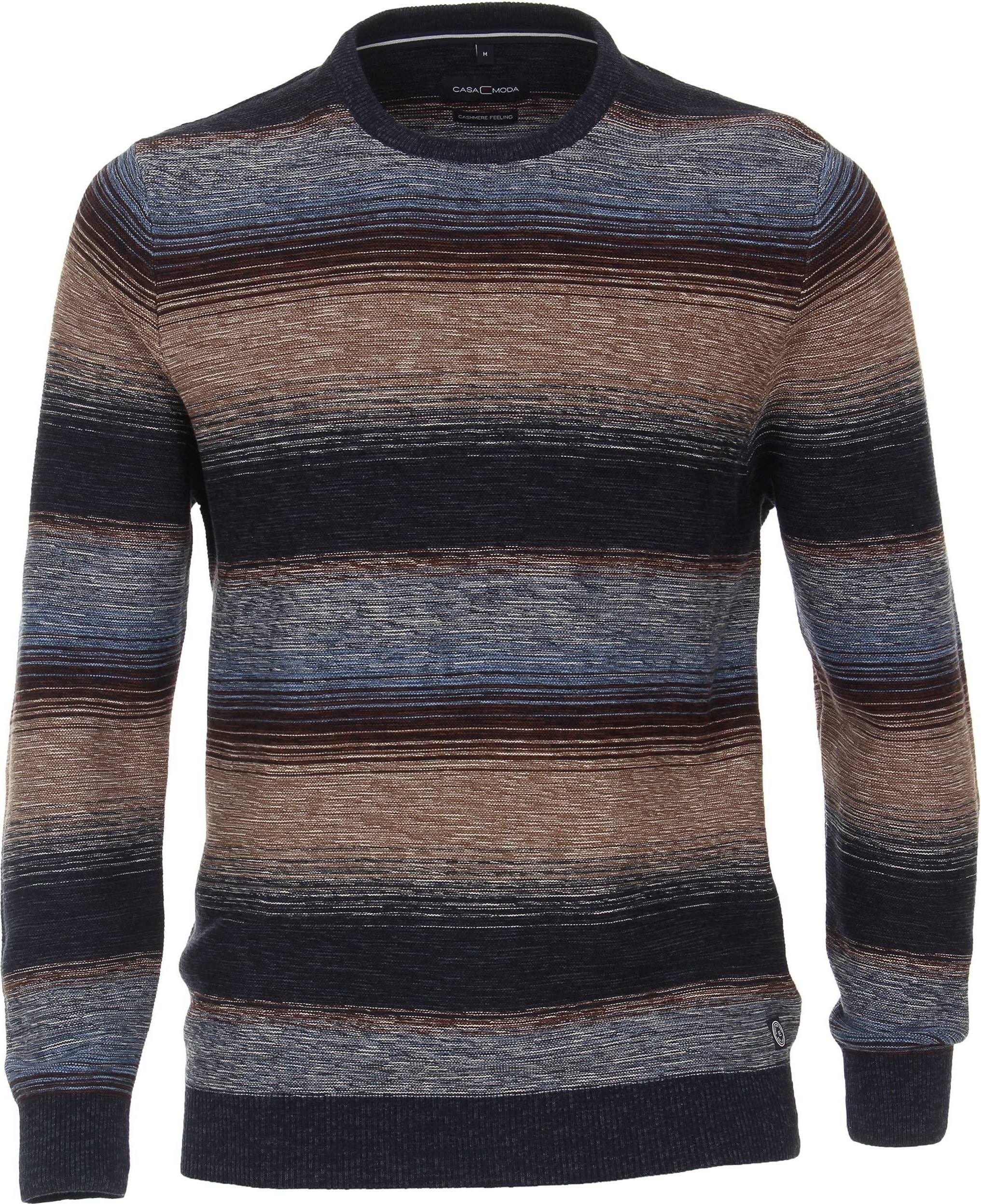 Rustikk Rund Hals Genser - Multicolor