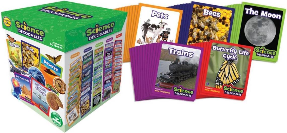Junior Learning Science Decodables Non-Fiction Boxed Educational Learning Set, 60 Pieces