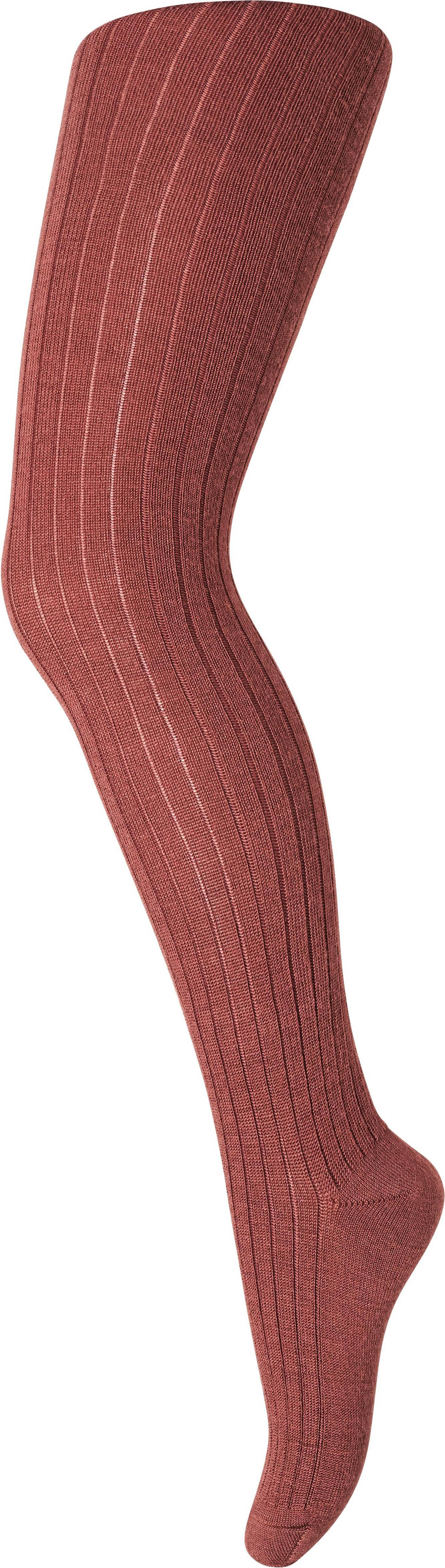 mp Denmark Wool Rib Tights - Dark Brick