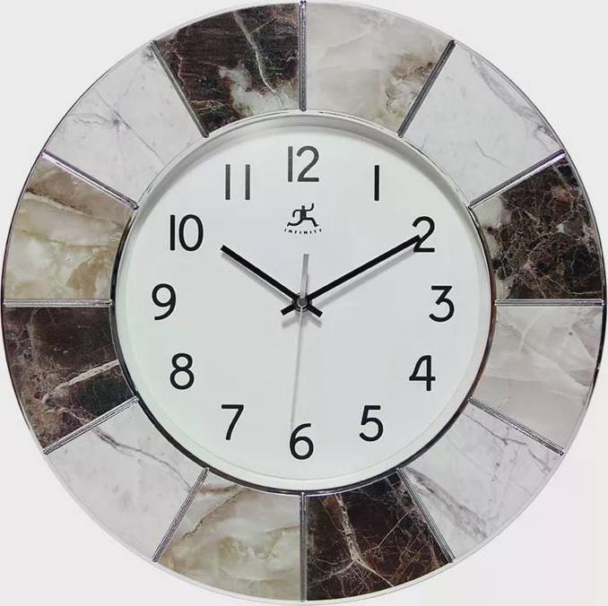 Infinity Instruments Modern Marble Wall Clock 40.6cm