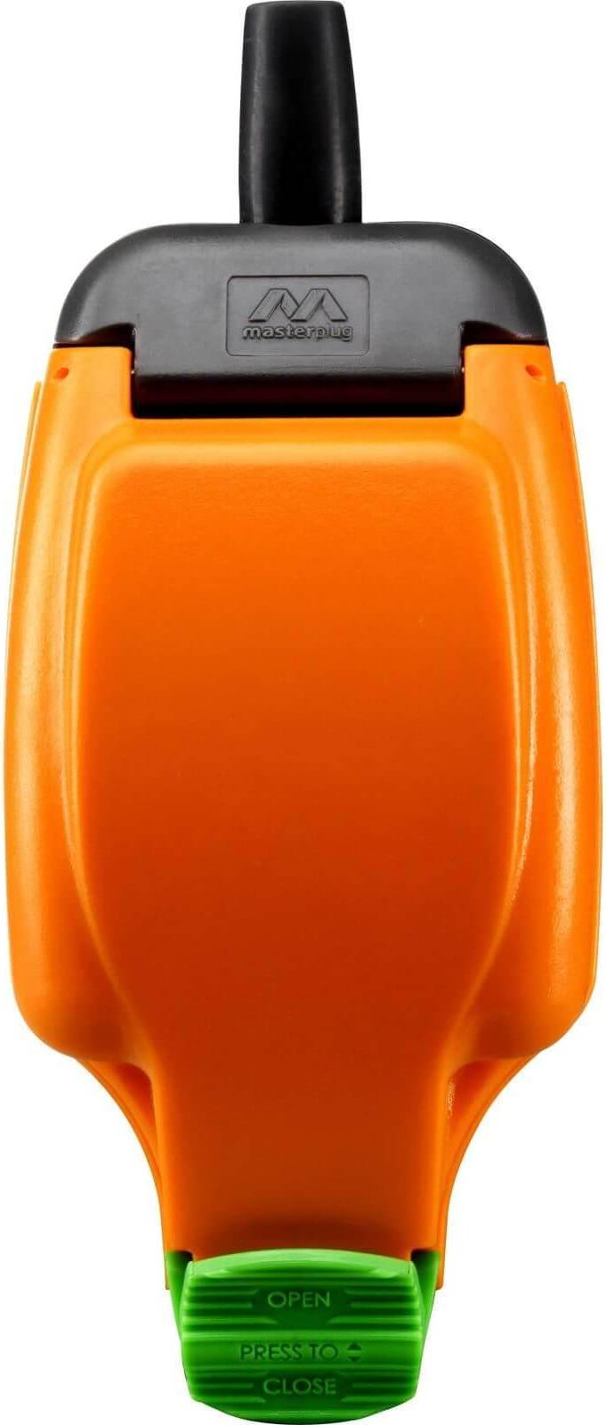 Masterplug Rewirable IP Rated Socket Orange