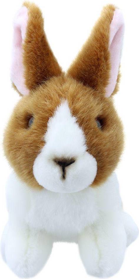 The Puppet Company Mini Brown & White Rabbit 15cm