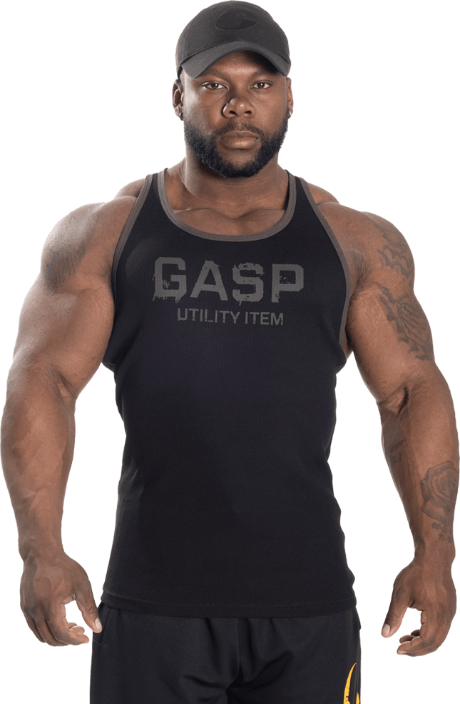 Gasp Ribbed T-Back - Black