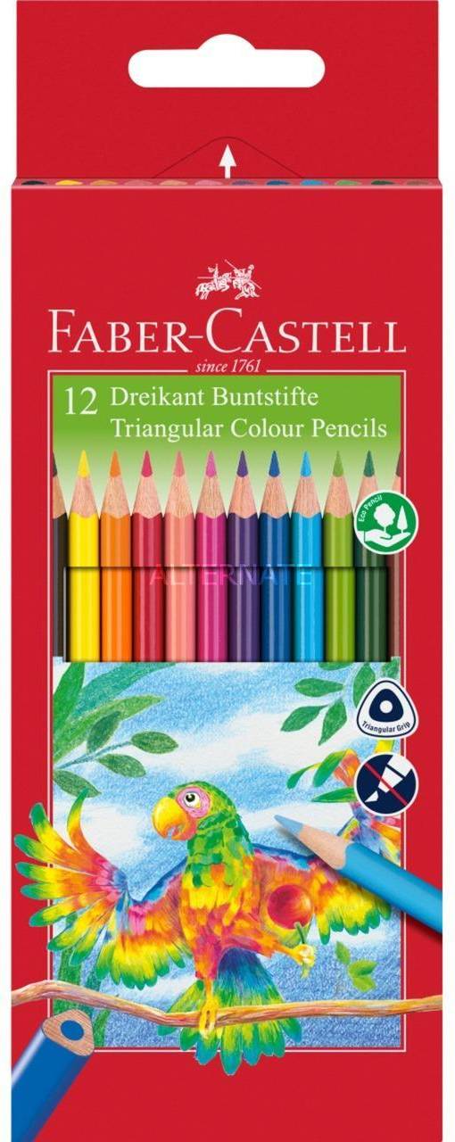 Triangular Colour Pencils 12 Pack
