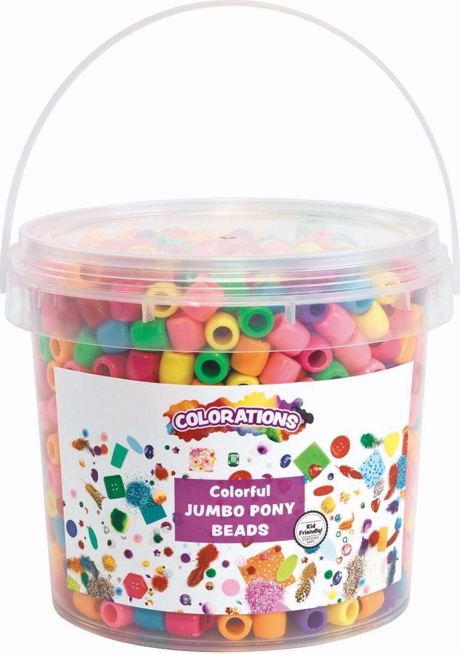 Colorations Colored Large Beads Bucket 680 Grams