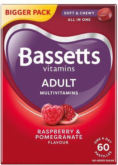 Multivitamin Bassetts Adult Multivitamin Raspberry & Pomegrante