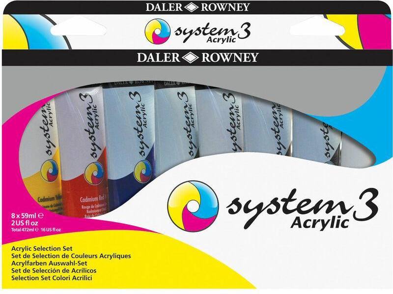 Daler Rowney System 3 Paint Set Acrylic Assorted
