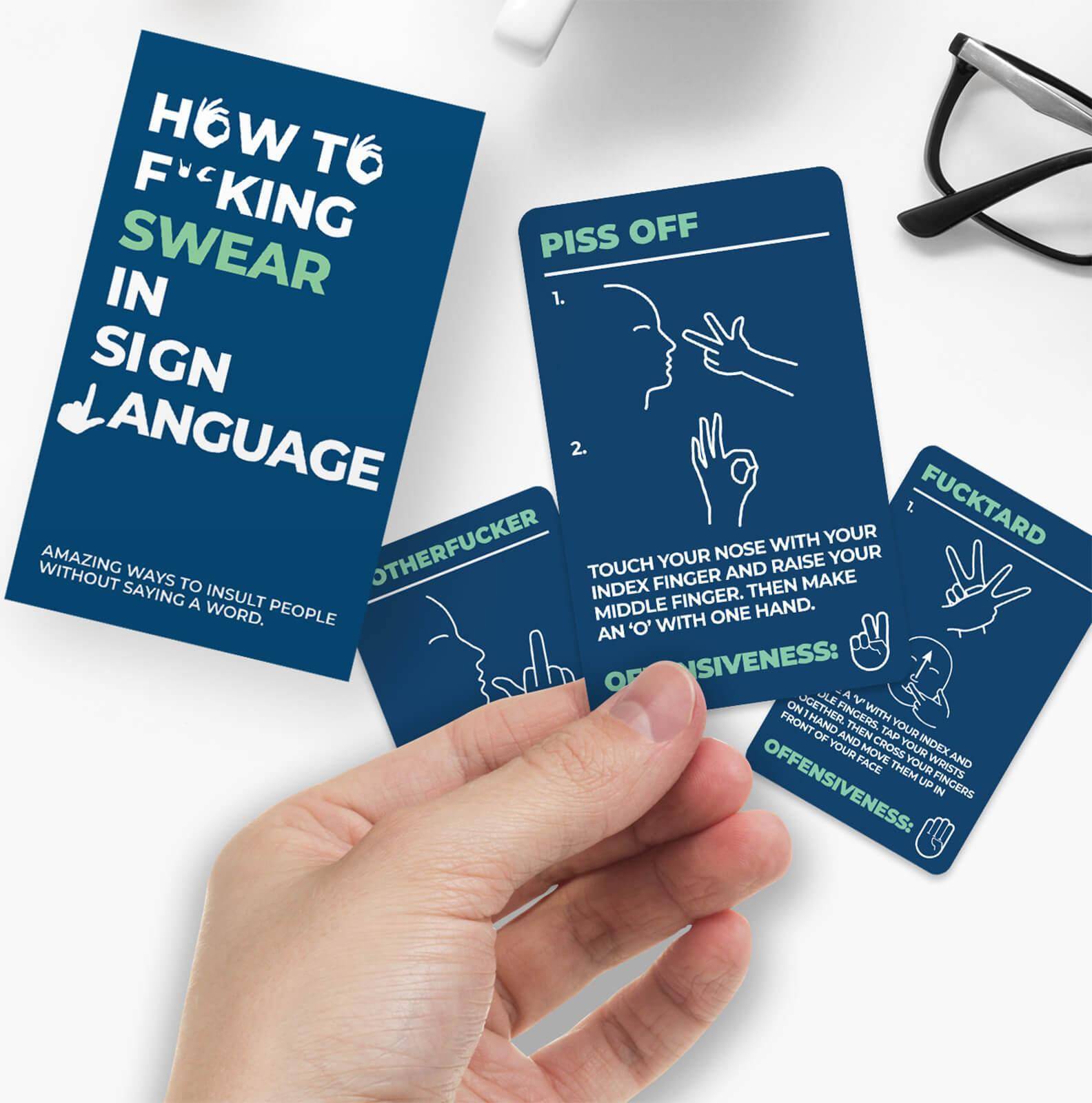 Gift Republic How To Swear In Sign Language Cards