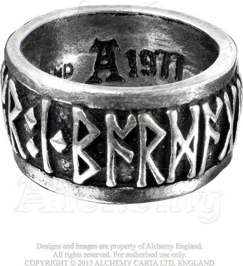 Alchemy Gothic Runes Ring coloured