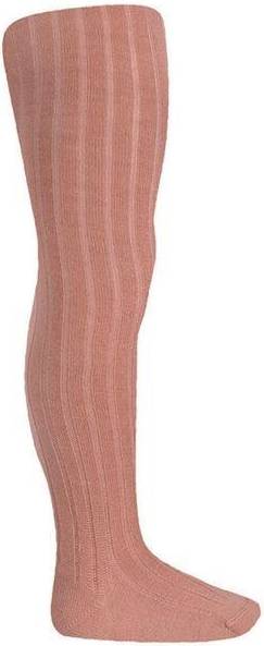 Wool Rib Tights - Old Rose