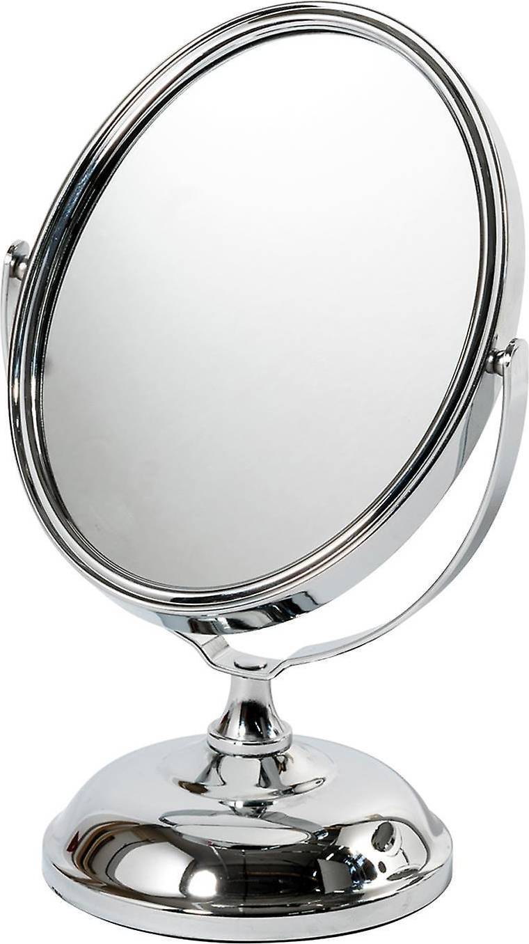 Makeup vanity Showerdrape Chrome Vanity Mirror Oval Magnification Reversable