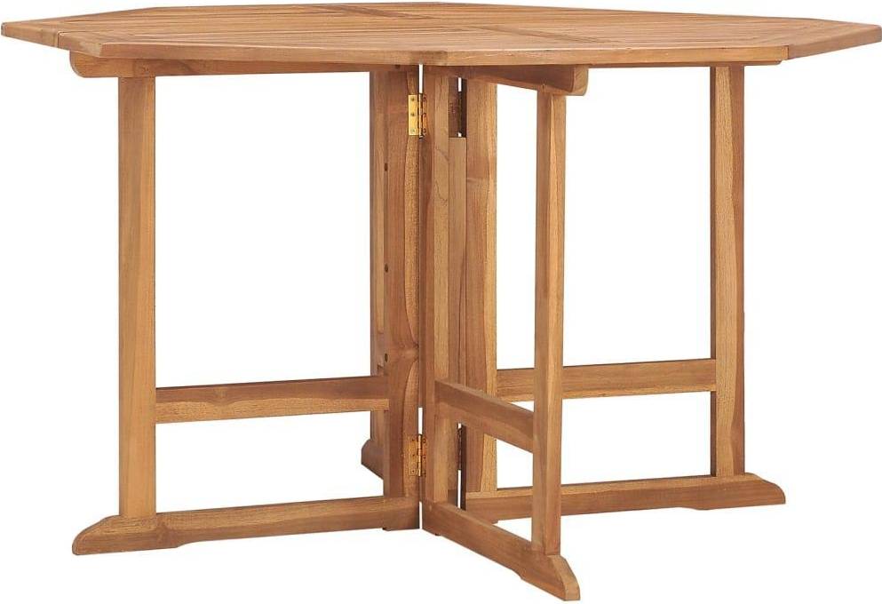 vidaXL Foldable Octagonal Teak Dining Table