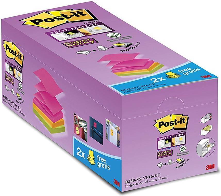 3M Post-it Super Sticky Z-Notes R330-SSVP16-EU