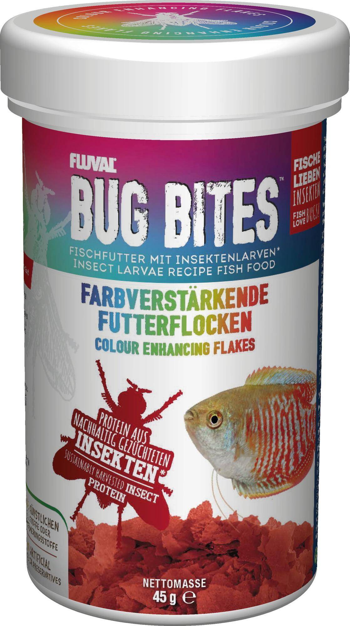 Fluval Bug Bites Color Enhancing Flakes