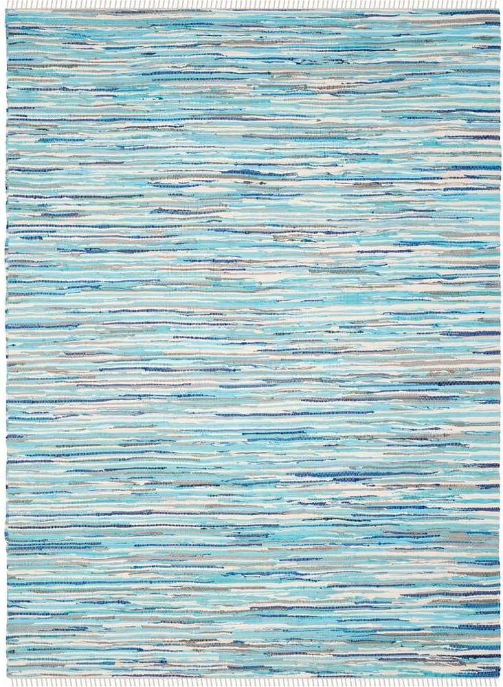 Safavieh Rag Rug Collection Multicolor, Turquoise 72.008x107.992"