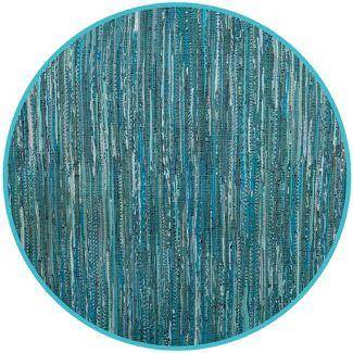 Safavieh Rag Rug Collection Turquoise, Blue 72"