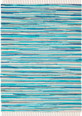 Safavieh Rag Rug Collection Blue, Turquoise 36x60"
