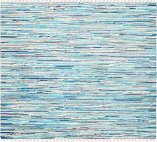 Safavieh Rag Rug Collection Turquoise, Blue 72x72"