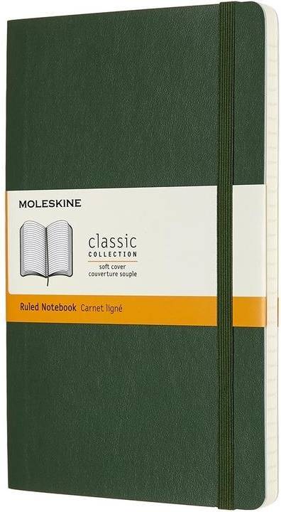 Classic Notebook Soft Cover Large Ruled Myrtle Green, none