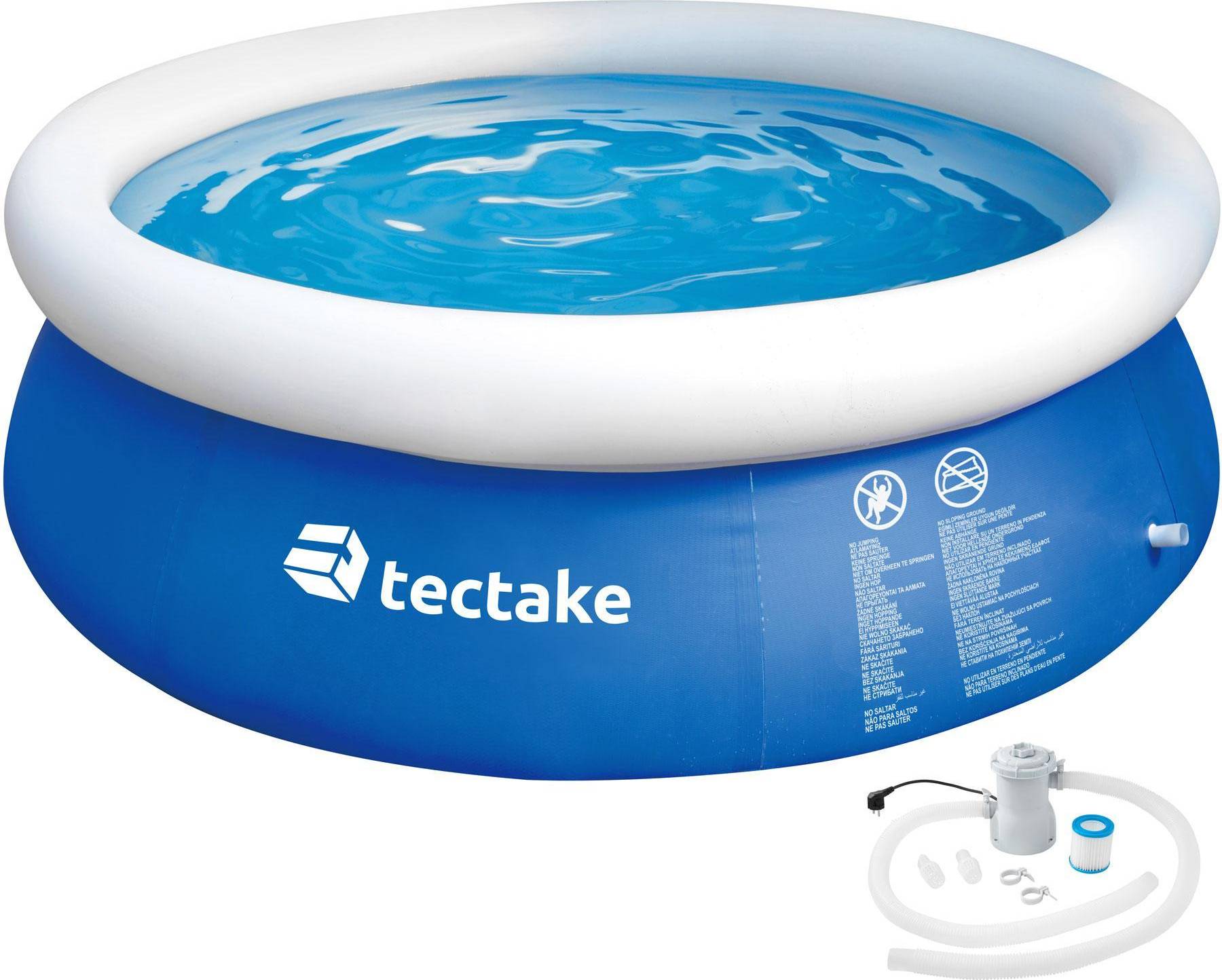 tectake Round Inflatable Pool with Filter