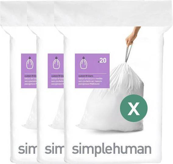 Simplehuman Code X Custom Fit Liners 60-pack