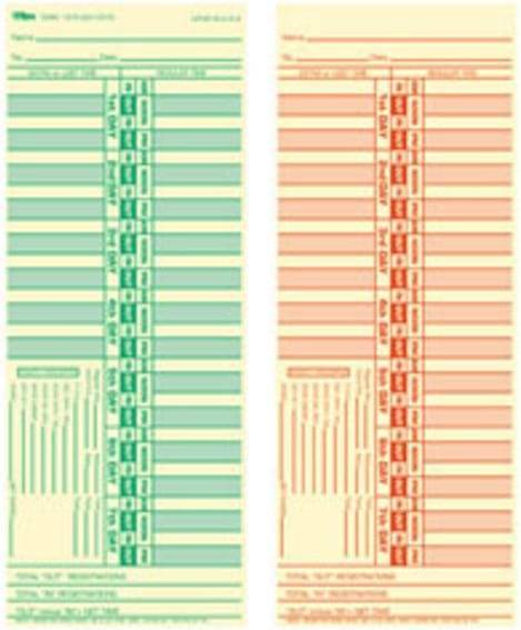 Bi-Weekly Time Clock Cards