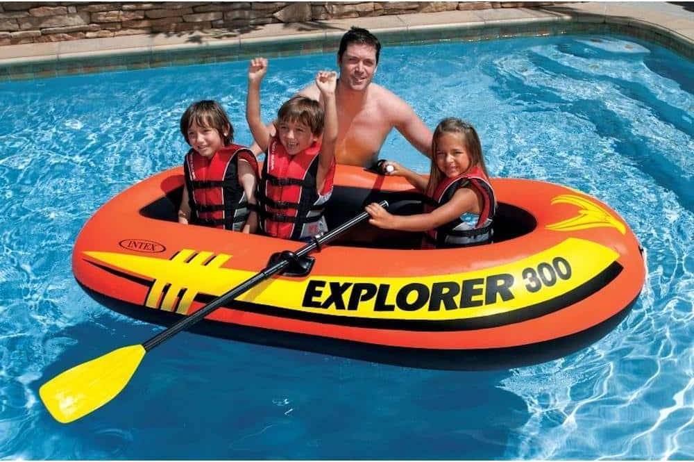 Inflatable boat Intex Intex Explorer 300 Boat Pool Float, Multi