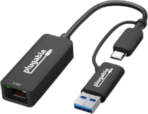 Plugable RJ45-USB A/USB C M-F 3.0 Adapter