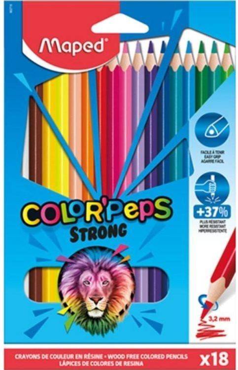 Colorpeps Strong triangular 18 colored pencils