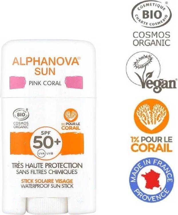 Sun Bio Stick Facial SPF50+ Color Rosa 12g