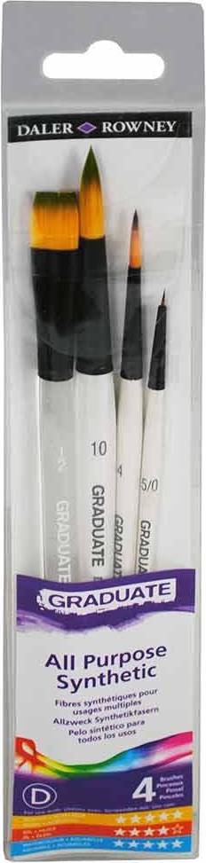 Daler Rowney Graduate 4 Brush Synthetic Watercolour Set