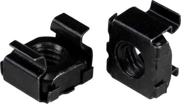 StarTech StarTech.com M6 Cage Nuts for Server Rack Cabinets Cage nuts black