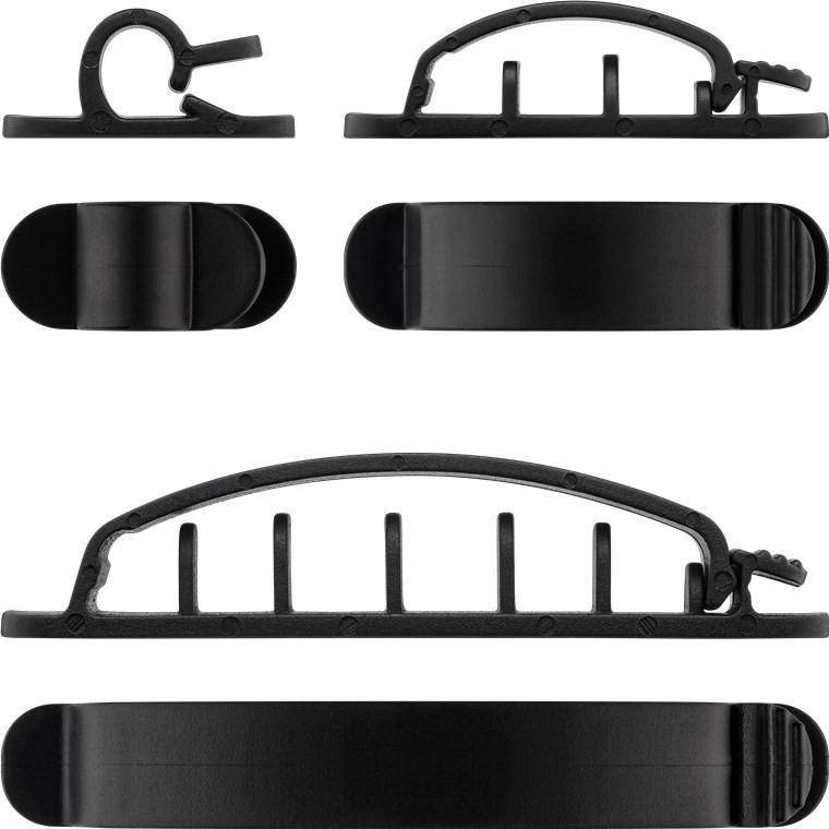 Goobay Pro Cable Management Clip Set black