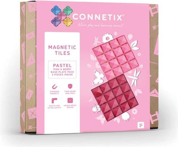CONNETIX Base Plate Pink & Berry Pack 2pcs