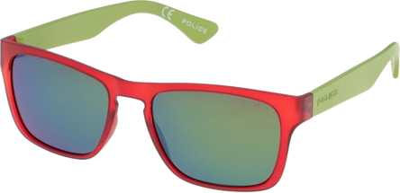 Police Rectangular Sunglasses - Red/Green/Multicolour