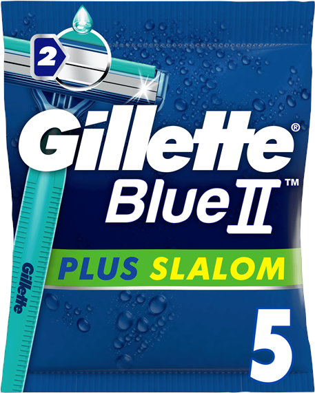 Blue II Plus Slalom Disposable Razors 5 pcs