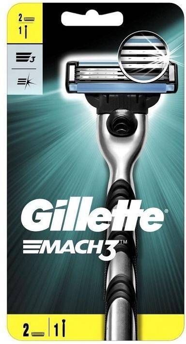 Gillette Mach3 Razor 2 Cartridges - Silver
