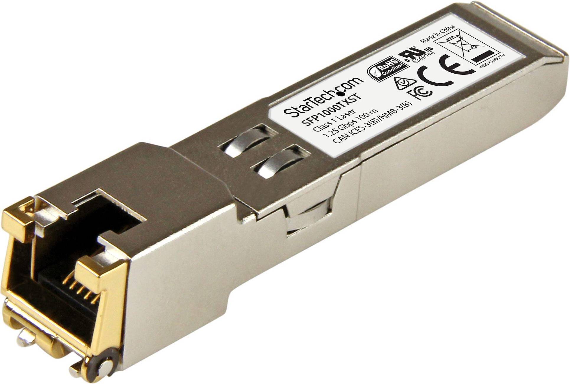 Ethernet cat5e StarTech MultiMode SFPFibermodul SFP1000TXST