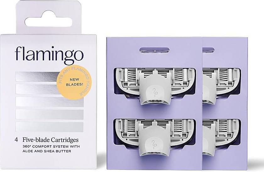 Flamingo 5-Blade Razor Blade Refills 4-pack
