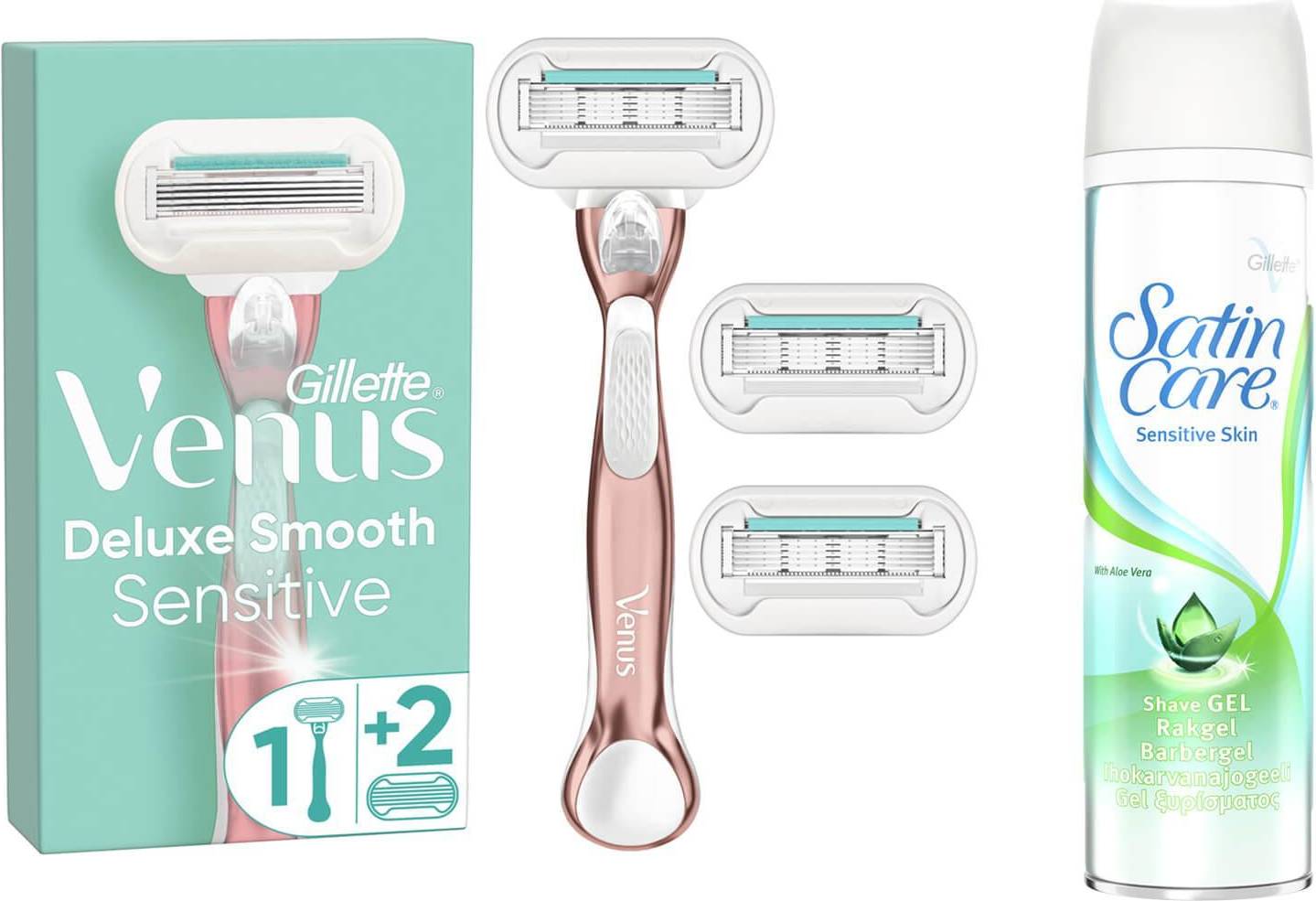 Gillette sensitive Gillette Deluxe Smooth Sensitive Razor 3 Blades