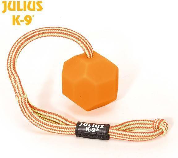 Julius-K9 Ball with Rope - Orange