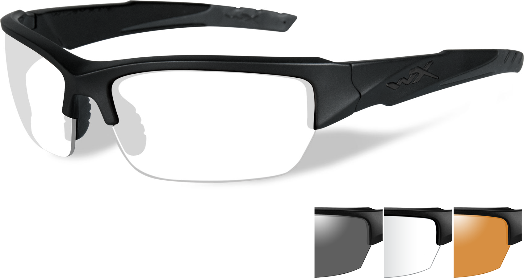 Wiley X VALOR Clear/Grey/Light Rust Matte