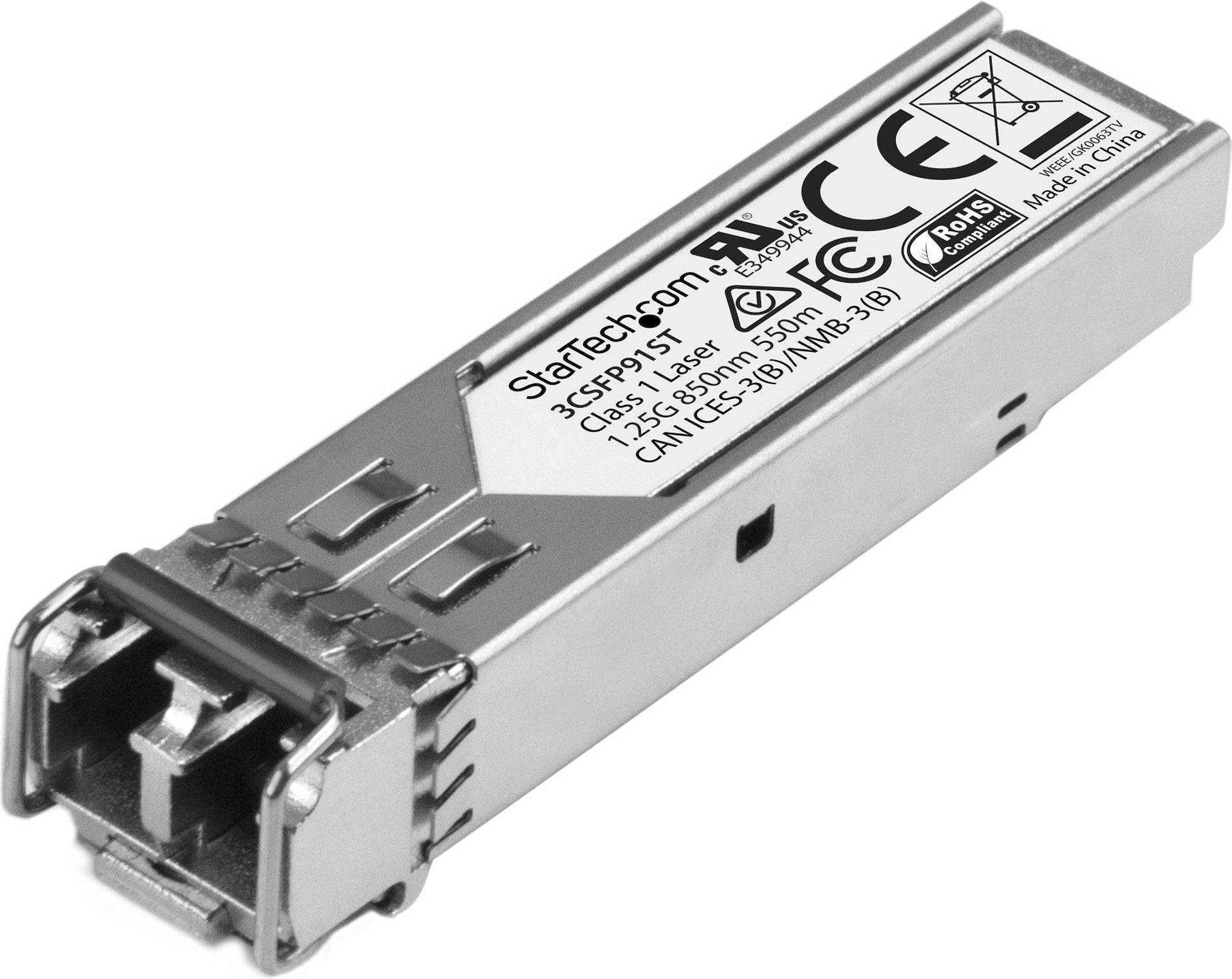 StarTech 3CSFP91ST SFP Module for HP 3CSFP91 1000BASE-SX - Silver